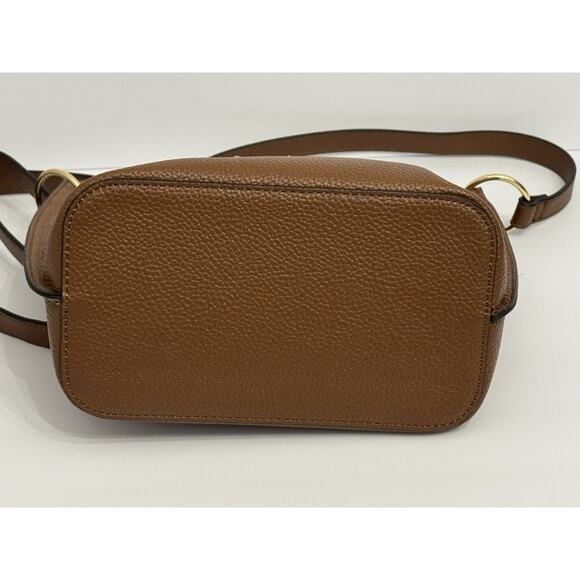 Tommy Hilfiger Brown Faux Leather Bucket Drawstring Crossbody Bag Purse NWT - Picture 8 of 11